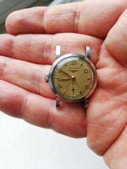 LONGINES 17 JEWELS ANNI 50' INOX A CARICA MANUALE, SECONDI A