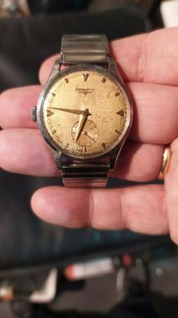 LONGINES 17 JEWELS ANNI 50' INOX A CARICA MANUALE, SECONDI O