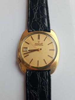 1970s BULOVA ACCUTRON TUNING FORK VINTAGE WATCH UHREN GOLD F