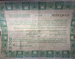 Rolex 1985 Garanzia Certificate Paper Blank Daytona Gmt Sead