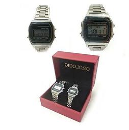O Digitali Coppia Orologi F-91w Type Uomo Donna + Box Regalo