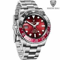 2020 Lige Design Man Gmt Automatic Mechanical Watch Ceramic 