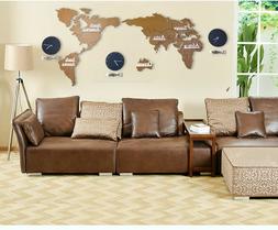 3x orologio mappamondo 3d parete adesivo design