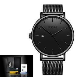 O Per Uomo Total Black Bracciale Acciaio Nero Quarzo Svizzer