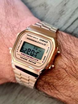 Casio A168WG-9EF 37mm Cassa di Acciaio Oro ros&egrave;, Cinturino 