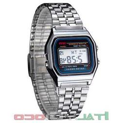 O Silver Da Polso Sveglia Crono Vintage Retro Pn