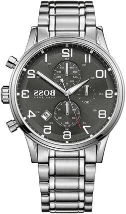 HUGO BOSS AEROLINER CRONO ACCIAIO UOMO 44MM  NUOVO, LIST. 39