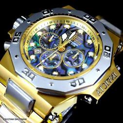 Invicta Akula Abalone Bicolore Placcato Oro Acciaio Cronogra