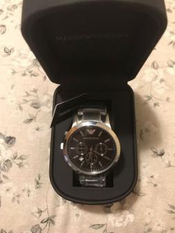 EMPORIO ARMANI AR2434 Da Uomo Classico Cronografo in Acciaio