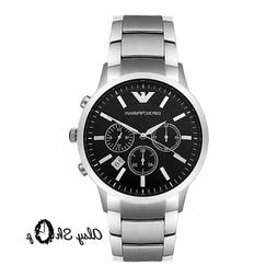 EMPORIO ARMANI AR2434 Da Uomo Classico Cronografo in Acciaio