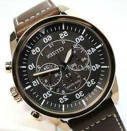 Citizen Aviator Laminato Gold Crono Eco-Drive Solare Nero Pe