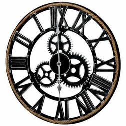 O Parete Nero Mdf Ingranaggi Corda 60x4.5x60cm Arredamento C