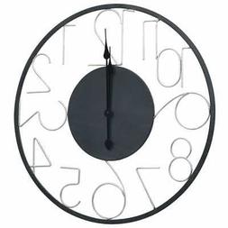 O Parete Nero Metallo Orologi Arredo 60x4x60cm Casa Nuovo Ne