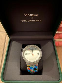 SWATCH BAPE Tokyo Grigio Gray Argento multi camo SO27Z709 LI