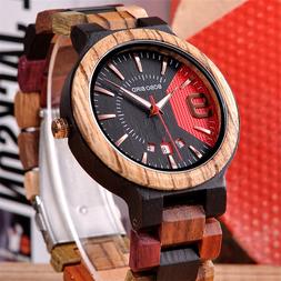 O Di Lusso Cronografo Uomo Legno Quarzo Box In Regalo