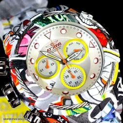 Invicta Bolt Zeus Hydroplated Bracciale Graffiti Bianco Cron
