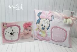 O Minnie Baby Bimba Personalizzato Battesimo Nascita