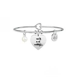 Bracciale Donna Kidult in Acciaio e Perla Cuore | One in a M