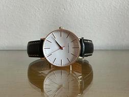 O Brathwait, Black Top Grain Italian Leather Strap, Pelle, U