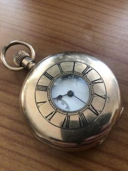 Bwc Co Awwwco Waltham Mass Hunter 52 Mm Pocketwatch Goldplat