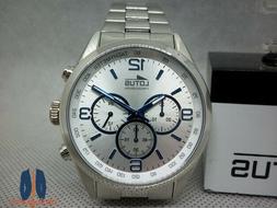 O Cronografo Lusso Per Uomo Acciaio Argento 43mm