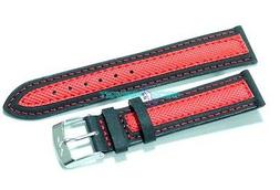 O In Tessuto Cordura Imbottito 20mm Nero Rosso Tipo Sector S