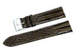 O In Vera Pelle Semi Imbottito Stampa Lucertola Grigio 18mm