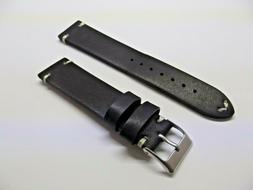O Leather Cuoio Vintage Nero 18 20 22 24 Mm Watch Straps