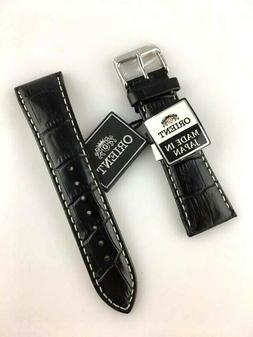 O Orient Uomo Pelle Cuciture 24mm New Old Stock Japan