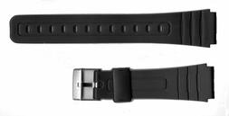 O Casio F-91 F91w 18mm Resina Gomma Nero