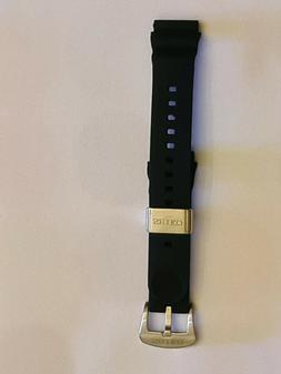 O Seiko In Gomma Nero 22mm Originale