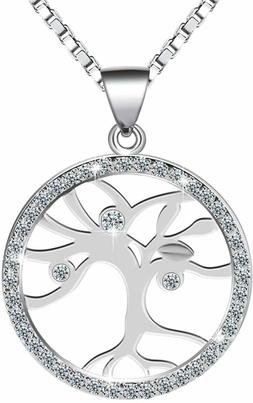 Amilril Collana Donna, Argento Sterling 925 con 5A Zirconi C