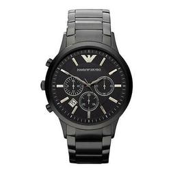 EMPORIO ARMANI CRONO IN ACCIAIO NERO DA UOMO 41MM   NUOVO LI
