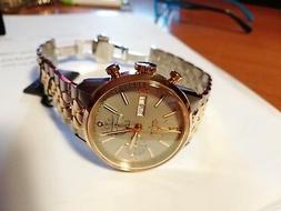 Bulova cronografo automatico da uomo ref 65C114 acciaio e or