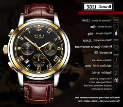 CRONOGRAFO DA POLSO DELLA LIGE AL QUARZO CON CALENDARIO E CR