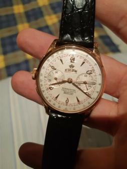 Walker cronografo oro rosa 18kt anni 50 manuale 37,5 mm Land