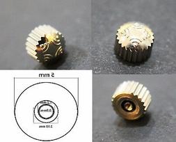 ZENITH CROWNS CORONA ARGENTATA SILVER ACIER 5 MM 0.9 MM STEM