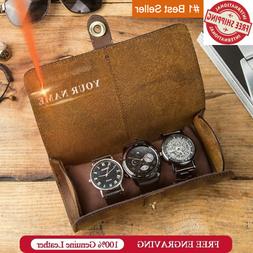 O Da Polso Con Custodia Per Orologi Da Viaggio In Vera Pelle