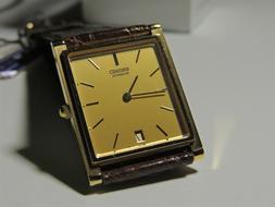 SEIKO  datario  "orologio al quarzo unisex" SGP placcato oro