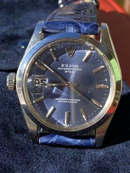 Rolex Date 1500 Vintage Automatic 34 Mm Blue Dial - Beautifu