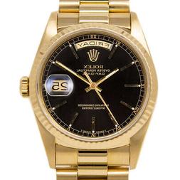 Rolex Day-Date 36mm 18038 Uomo Oro Giallo Automatico Nero 1 