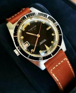 BERMONT DIVER VINTAGE 200 mt ALL STAINLESS STEEL 38mm FELSA 
