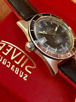 DIVER VINTAGE SILVER automatic eta 2452 with box 38mm STAINL