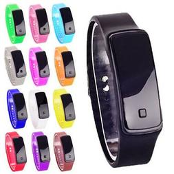 donna Bambini Sottile Da Uomo Silicone A LED Gomma Bracciale