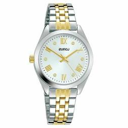 Lorus Donna Lucidato Argento Custodia & Titanio Bracciale co