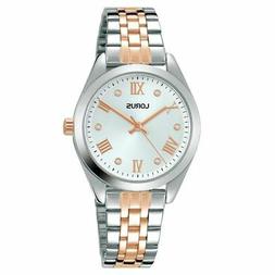 Lorus Donna Lucidato Argento Custodia & Titanio Bracciale Su