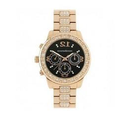 O Watch Woman Uhr Acciaio Crono Oro Rosa Strass Rb0044