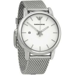 EMPORIO ARMANI UOMO, ACCIAIO MAGLIA MILANO 40MM   NUOVO , LI