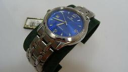 Lorenz ENERGED MM37 Quadrante blu Vetro Zaffiro QUARZO -NUOV