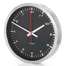 O Da Parete Con Batteria, Acciaio Inox Opaco, Grande, Nero